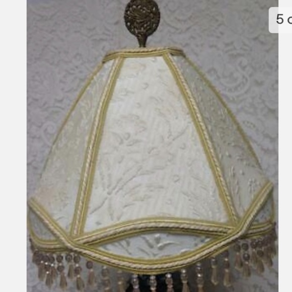 Vintage Royal Winton Variant Polychrome Willow Electric TableLamp 26T x 13.5 D - Picture 5 of 6